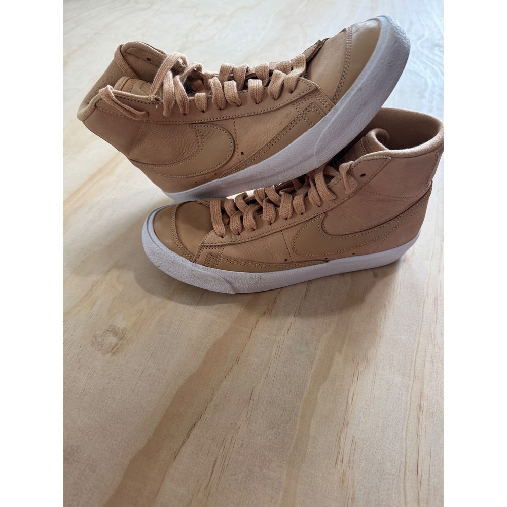 Nike Blazer Mid Vachetta Tan Leather High Top Sneakers Skater Retro Y2K Womens 8